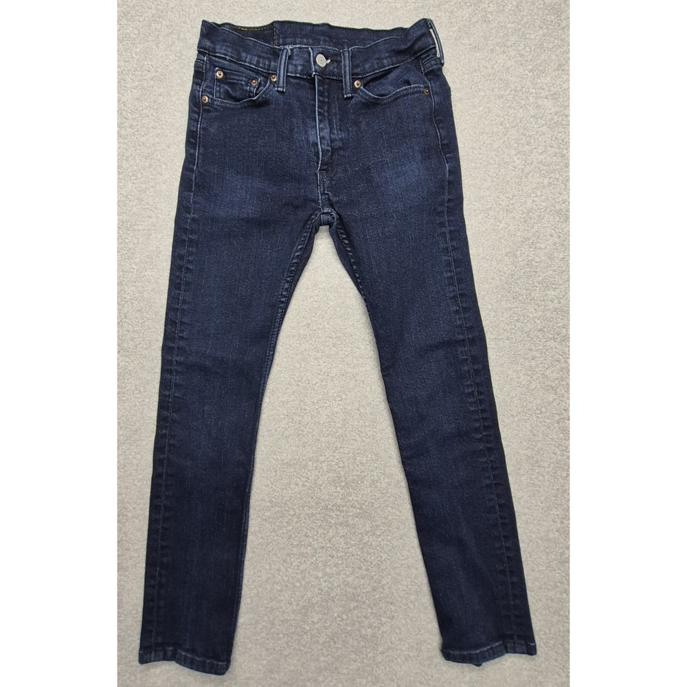 Levi's 519 Jeans Mens 30x30 Blue Dark Wash Skinny Stretch Denim Zip Cotton Mix